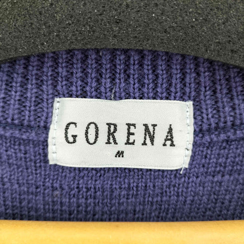 GORENA 総柄ウール混Vネックニット メンズ JPN:M