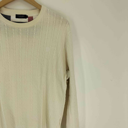 ブラックレーベルクレストブリッジ BLACK LABEL CRESTBRIDGE クルーネックケーブルニット メンズ L