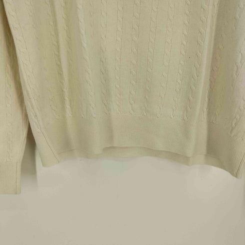 ブラックレーベルクレストブリッジ BLACK LABEL CRESTBRIDGE クルーネックケーブルニット メンズ L