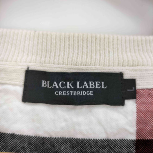 ブラックレーベルクレストブリッジ BLACK LABEL CRESTBRIDGE クルーネックケーブルニット メンズ L