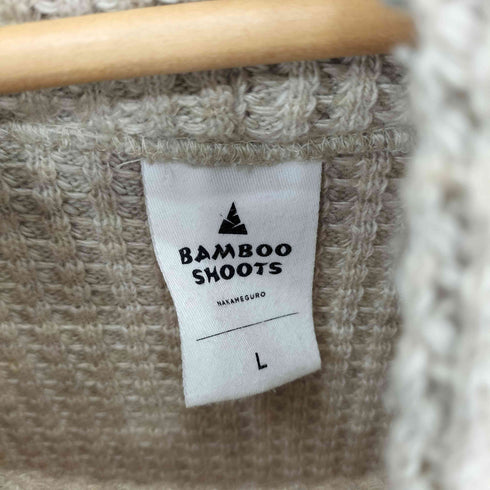 バンブーシュート BAMBOO SHOOTS ワッフル アクリルニット プルオーバー パーカー メンズ JPN:L