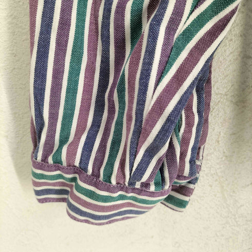 ストライプ バンドカラー グランパシャツ メンズ EUR:52