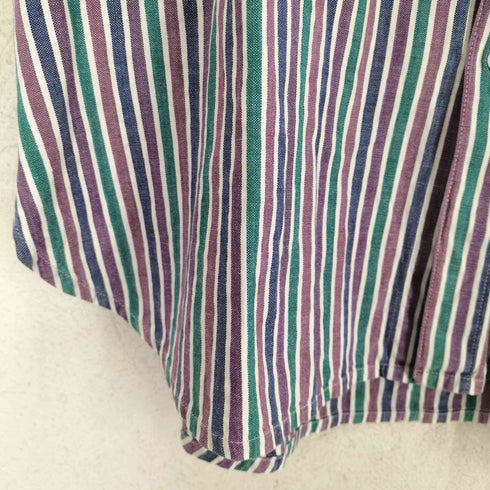 ストライプ バンドカラー グランパシャツ メンズ EUR:52