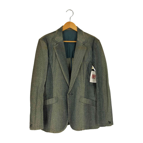 トルネードマート TORNADO MART 総柄 背抜き デニム テーラードジャケット メンズ import:L