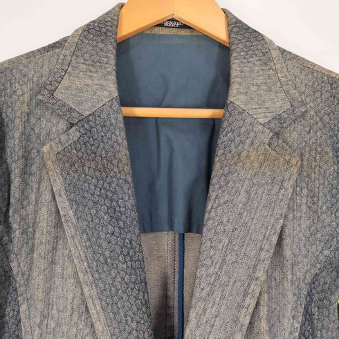 トルネードマート TORNADO MART 総柄 背抜き デニム テーラードジャケット メンズ import:L