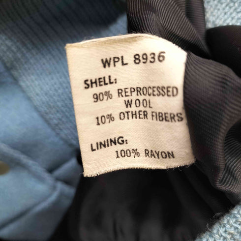 ロゴ ワッペン アームレザー ウール スタジアム ジャケット スタジャン メンズ US:42