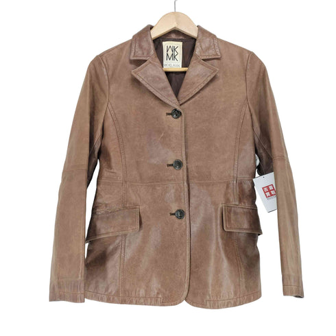 ミッシェルクラン MICHEL KLEIN レザー テーラードジャケット レディース JPN:38