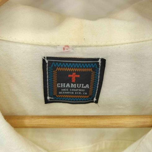 CHAMULA メキシコ製 花柄刺繍 開襟シャツ メンズ