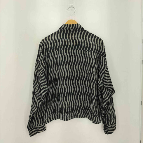 バディ―ヤ Badhiya ゼブラ柄 ショート丈 ジップアップブルゾン メンズ