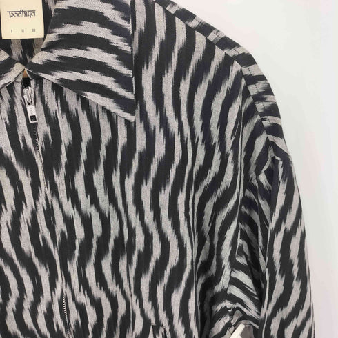 バディ―ヤ Badhiya ゼブラ柄 ショート丈 ジップアップブルゾン メンズ
