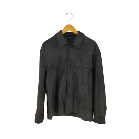 ザラ ZARA フェイクスエードシャツジャケット メンズ import:S