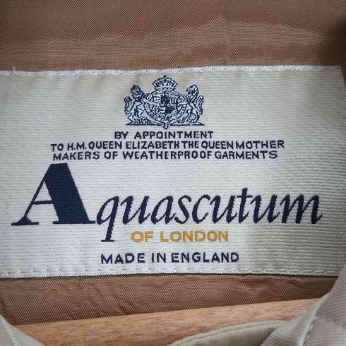 アクアスキュータム AQUASCUTUM イングランド製 ライナー付き ステンカラーコート メンズ UK:36