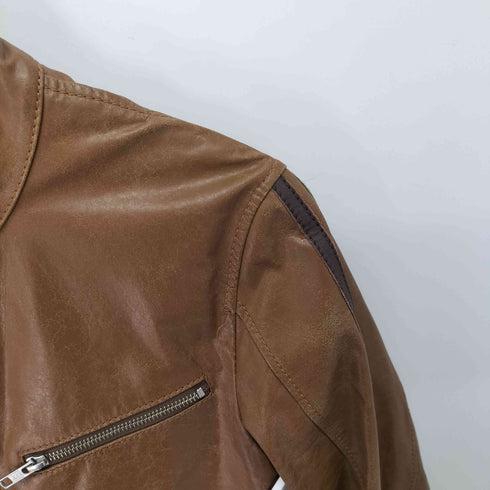 オンボード On board ホースレザー シングルライダースジャケット メンズ JPN:M