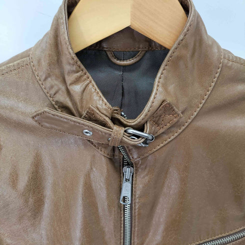 オンボード On board ホースレザー シングルライダースジャケット メンズ JPN:M