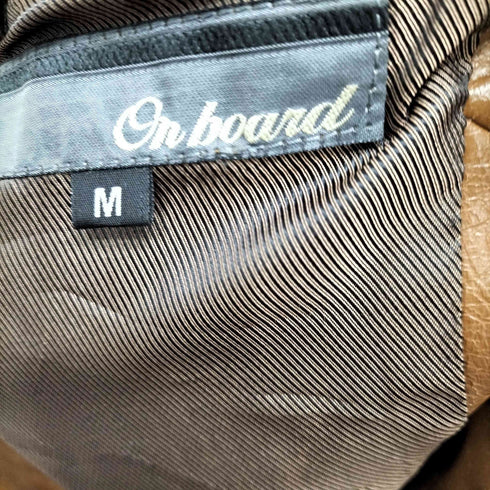 オンボード On board ホースレザー シングルライダースジャケット メンズ JPN:M