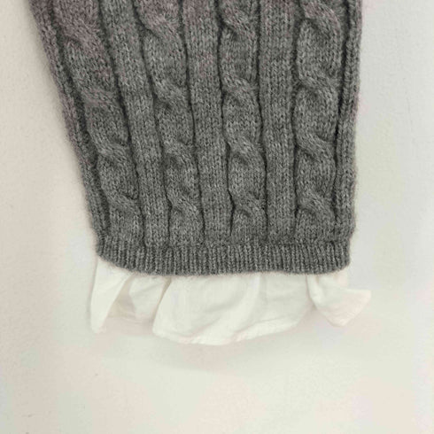 ALLISON BROWN 襟フリルニットカーディガン レディース FREE