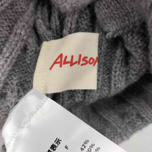 ALLISON BROWN 襟フリルニットカーディガン レディース FREE