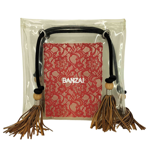 BANZAI タッセル付き クリア トートバッグ レディース