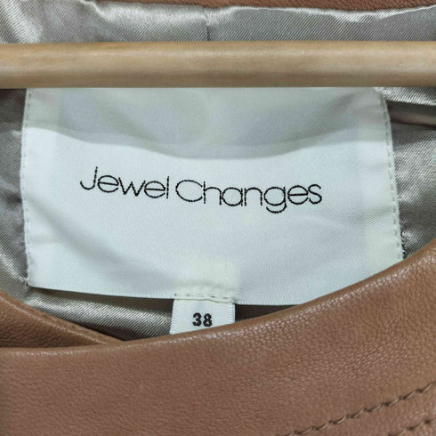 ジュエルチェンジズ Jewel Changes レザー ノーカラージャケット メンズ 38