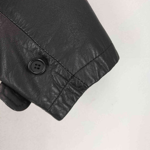 ハーモニカ カウレザー ハーフコート メンズ