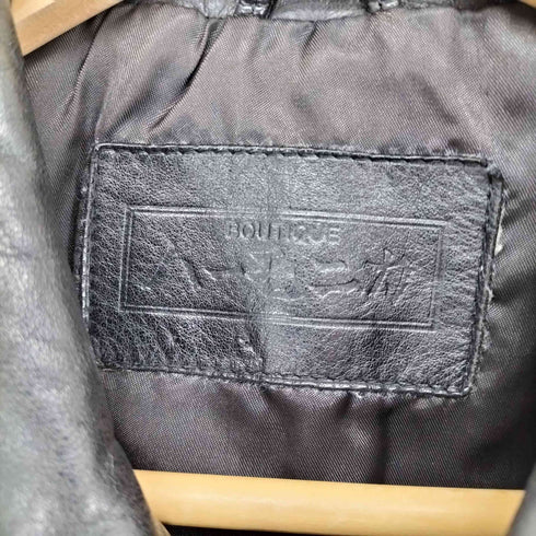 ハーモニカ カウレザー ハーフコート メンズ