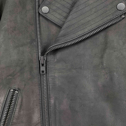 エイチアンドエム H&M 本革ダブルライダースジャケット メンズ 40