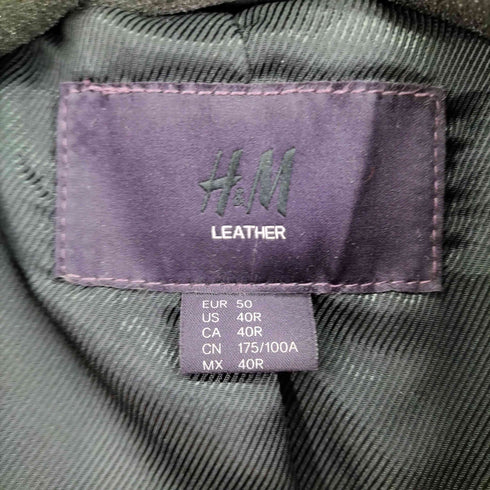 エイチアンドエム H&M 本革ダブルライダースジャケット メンズ 40
