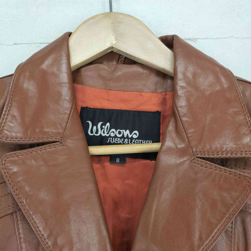 ウィルソン Wilsons Leather レザー ハーフコート レディース 8