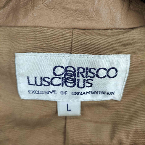 コリスコ CORISCO 豚革レザーテーラードジャケット メンズ import:L
