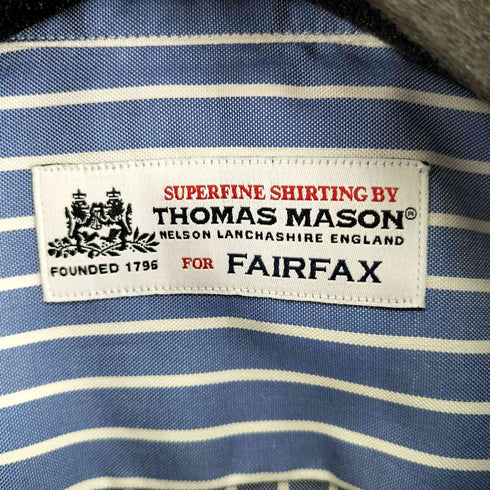トーマスメイソンフォーフェアファクス THOMAS MASON for FAIRFAX ストライプ BD L/S シャツ メンズ