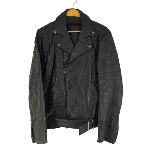 ALL THE WAY 羊革ランダムステッチデザインダブルライダースジャケット メンズ JPN:XL