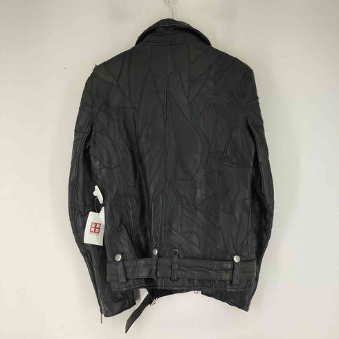 ALL THE WAY 羊革ランダムステッチデザインダブルライダースジャケット メンズ JPN:XL
