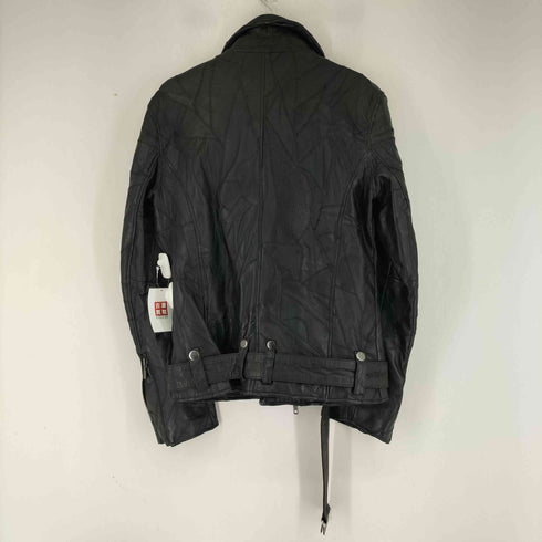 ALL THE WAY 羊革ランダムステッチデザインダブルライダースジャケット メンズ JPN:XL