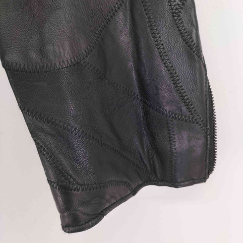 ALL THE WAY 羊革ランダムステッチデザインダブルライダースジャケット メンズ JPN:XL