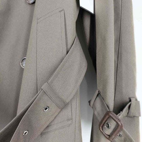 ダーバン DURBAN 裏地千鳥格子 ウールギャバジン トレンチコート メンズ 96-A7