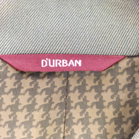 ダーバン DURBAN 裏地千鳥格子 ウールギャバジン トレンチコート メンズ 96-A7