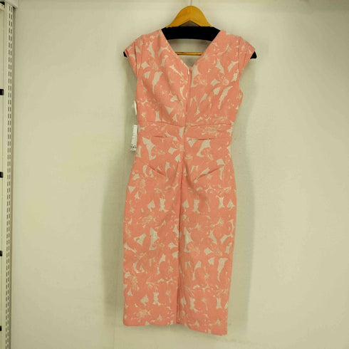 W キャップスリーブ ショート フローラル メタリック ジャカード ドレス レディース US:0-2