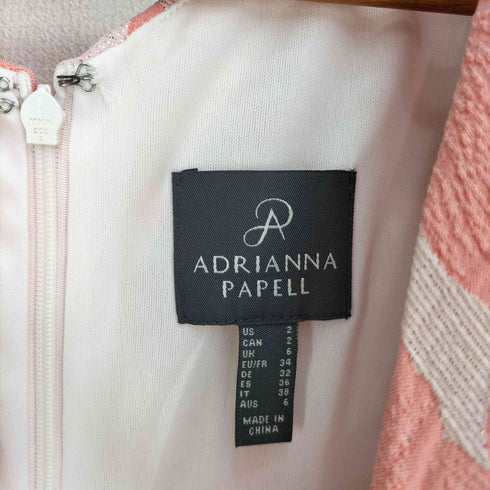 W キャップスリーブ ショート フローラル メタリック ジャカード ドレス レディース US:0-2