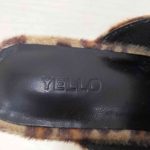 イエロー YELLO レオパード スニーカー ミュール レディース JPN:M