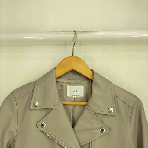 ニジュウサンク 23区 羊革 レザー ライダースジャケット レディース JPN:38