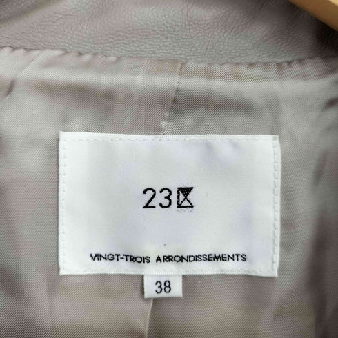 ニジュウサンク 23区 羊革 レザー ライダースジャケット レディース JPN:38