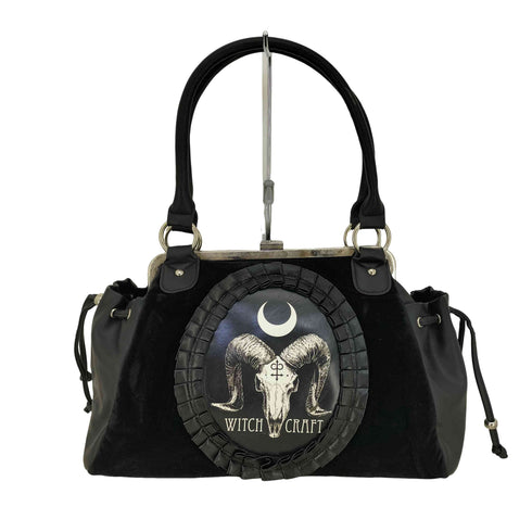 RESTYLE WITCH CRAFT がま口 レザーハンドバッグ レディース