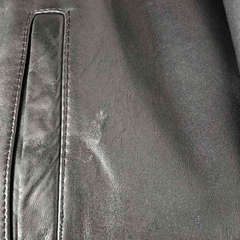 裏地キルティング GAINSBOUR リアルレザー ハーフコート メンズ import:M