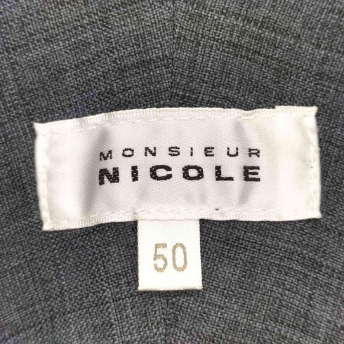 ムッシュ二コル MONSIEUR NICOLE メランジツイル カッタウェイカラーシャツ メンズ JPN:50