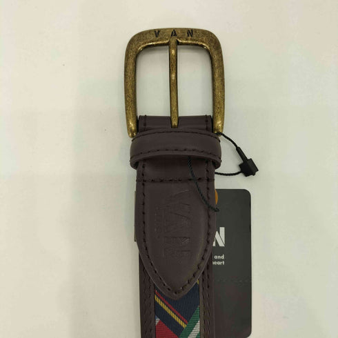 ヴァンヂャケット VAN JAC シルク切替レザーベルト メンズ