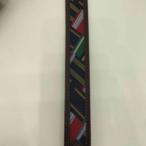 ヴァンヂャケット VAN JAC シルク切替レザーベルト メンズ