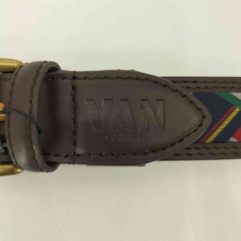 ヴァンヂャケット VAN JAC シルク切替レザーベルト メンズ