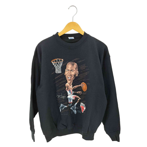 SAL EM SPORTSWEAR 90s USA製 NBA バスケットボールプレーヤープリント クルーネック スウェット メンズ import:L