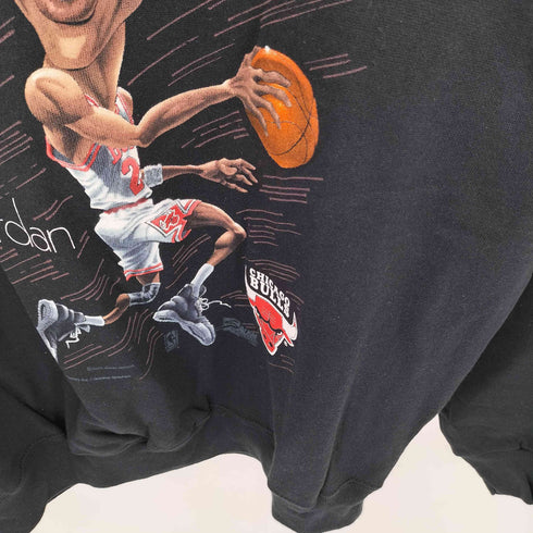 SAL EM SPORTSWEAR 90s USA製 NBA バスケットボールプレーヤープリント クルーネック スウェット メンズ import:L