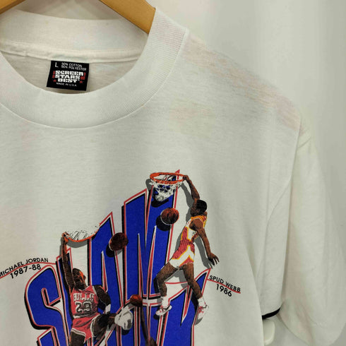 スクリーンスターズ SCREEN STARS 90s USA製 シングルステッチ NBA バスケットボールプレーヤープリント Tシャツ メンズ import:L